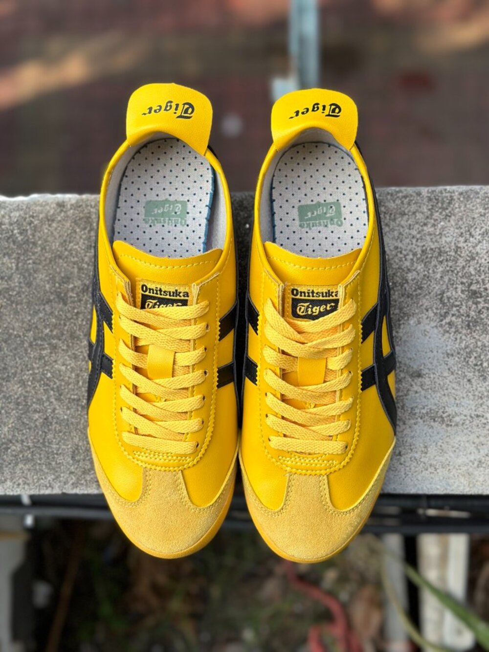 Onitsuka Tiger Mexico 66 Women Yellow Black Retro Sneakers - Picture 2 of 8